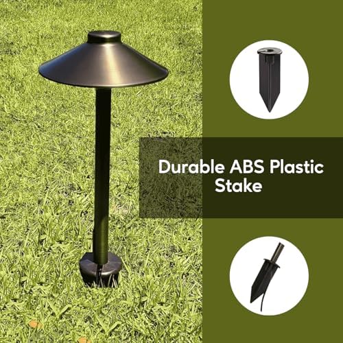 8" Outdoor Light Stake in Black Finish - Support Light Fixture Spikes, Universal Use, Resin Materials, Side, alternate view 6