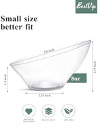 8 Oz Clear Plastic Angled Serving Bowls, 12 Pack in 8oz in Clear, alternate view 2