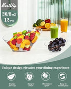 8 Oz Clear Plastic Angled Serving Bowls, 12 Pack in 8oz in Clear, alternate view 6