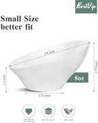 8 Oz White Plastic Angled Serving Bowls, 12 Pack in 8oz in White, alternate view 2