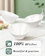 8 Oz White Plastic Angled Serving Bowls, 12 Pack in 8oz in White, alternate view 4