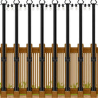 8 Pack 5Ft String Light Poles, Outside String Lights, Outdoor Light Poles, Metal Poles Stand for Patio