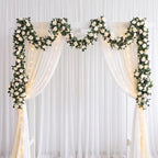 8 Pack 64 FT Cream Flower Garland Artificial Rose Vines Roses Fake Vine Flowers Plants Party Supplies for, alternate view 5