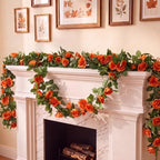 8 Pack 64 FT Terracotta Flower Garland Fall Artificial Rose Vines Roses Fake Vine Flowers Plants Party Supplies, alternate