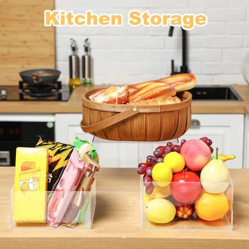 8 Pack Acrylic Buffet Display Risers for Food Jewelry, Clear, Flat in Clear, alternate view 2