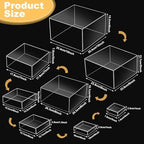 8 Pack Acrylic Buffet Display Risers for Food Jewelry, Clear, Flat in Clear, alternate view 3