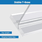 8 Pack Acrylic Sign Holder 8.5 x 11, Clear Display Stand with Stable Base, Double Sided Table Sign Holder for, alternate view