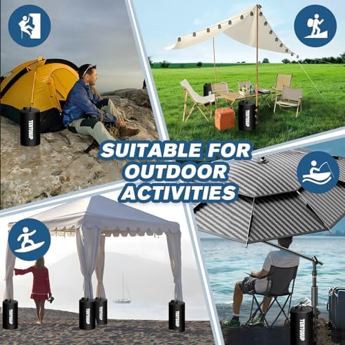 8 Pack Canopy Water Weight Bag, 440 LBS Water Tent Weights Set of 8 Leg Weights for Gazebo, Pop Up Canopy, alternate view 4
