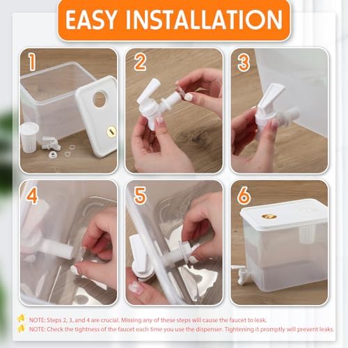 8 Pack Drink Dispenser for Fridge with Spigot, 2 Gallon, alternate view 4