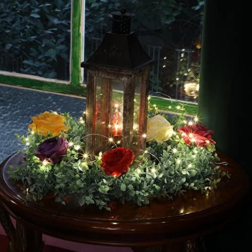 8 Pack Eucalyptus Garland with LED Lights String 48Ft Greenery Garland, alternate view 6