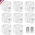 8 Pack Fairy Lights Battery Operated Twinkle Lights Remote Cool White in Cool White