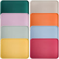 8 Pack Fast Food Serving Tray, 15 by 10-Inch in 15"L x 10"W x 1"H in Purple, Orange, Beige, Dark Green, Rosy