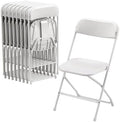 8 Pack Folding Chair, 300lb Capacity, Plastic Portable Commercial Chair Seat with Steel Frame for Party Office