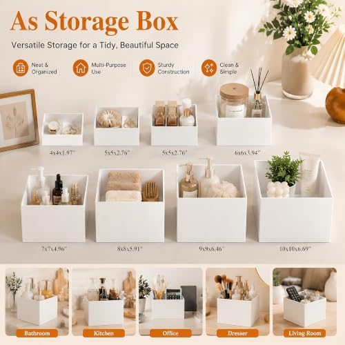 8 Pack, Food Display Stands for Dessert Table in White, alternate view 6