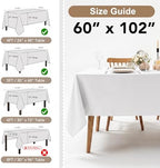 8 Pack Ivory Tablecloths 60x102 Inch for 6 Ft Rectangle Tables in 60x102 Inch in Ivory, alternate view 4