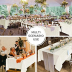 8 Pack Ivory Tablecloths 70x120 Inch for 6-8 Ft Rectangle Tables in 70x120 Inch in Ivory, alternate view 4
