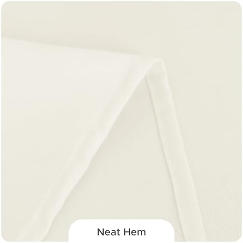 8 Pack Ivory Tablecloths 90x132 Inch for 6 Foot Rectangle Tables in 90x132 Inch in Ivory, alternate view 4