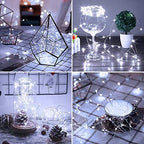 8 Pack LED Fairy Lights Battery Operated 20FT 60 LEDs Silver Wire String Lights Twinkle Lights Starry Fairy, alternate view 3