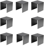8 Pack Metal Black Riser Square Display Stand For Cupcakes, Arts and Crafts (8P-5INCH) in Black