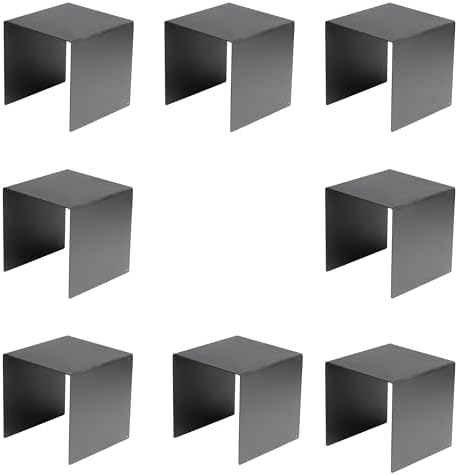 8 Pack Metal Black Riser Square Display Stand For Cupcakes, Arts and Crafts (8P-5INCH) in Black