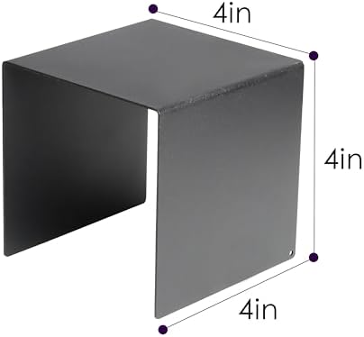 8 Pack Metal Black Riser Square Display Stand For Cupcakes, Arts and Crafts (8P-5INCH) in Black, alternate view 2