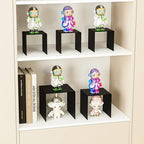 8 Pack Metal Black Riser Square Display Stand For Cupcakes, Arts and Crafts (8P-5INCH) in Black, alternate view 3