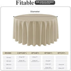 8 Pack Nature Tablecloths 120 Inch Round for 48"-96" Tables in Nature, alternate view 5