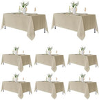 8 Pack Nature Tablecloths 60x102 Inch for 6 Ft Rectangle Tables in 60x102 Inch in Nature