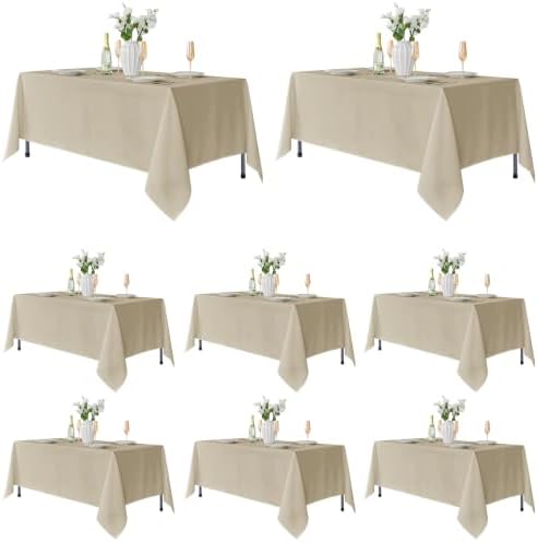8 Pack Nature Tablecloths 70x120 Inch for 6-8 Ft Rectangle Tables in 70x120 Inch in Nature