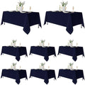 8 Pack Navy Tablecloths 60x102 Inch for 6 Ft Rectangle Tables in 60x102 Inch in Navy