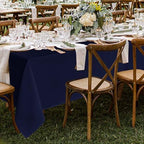 8 Pack Navy Tablecloths 60x102 Inch for 6 Ft Rectangle Tables in 60x102 Inch in Navy, alternate view 2