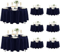 8 Pack Navy Tablecloths 84 Inch Round for 36"-60" Tables in Navy