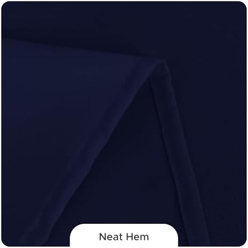 8 Pack Navy Tablecloths 84 Inch Round for 36"-60" Tables in Navy, alternate view 4