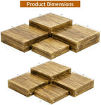 8 Pack Paulownia Wood Buffet Risers, Multi-Size Food Display Stands in Brown, alternate view 3