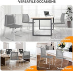 8 Pack Plastic Stacking Chairs, Stackable Office Chairs, Grey in Grey, alternate view 6