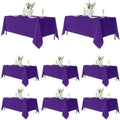 8 Pack Purple Tablecloths 70x120 Inch for 6-8 Ft Rectangle Tables in 70x120 Inch in Purple