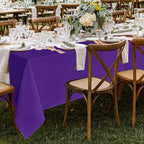 8 Pack Purple Tablecloths 70x120 Inch for 6-8 Ft Rectangle Tables in 70x120 Inch in Purple, alternate view 2