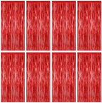 8 Pack Red Valentines Christmas Foil Curtain Streamer Decorations