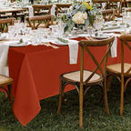 8 Pack Rust Tablecloths 70x108 Inch for 6 Ft Rectangle Tables in 70x108 Inch in Rust, alternate view 6