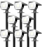 8 Pack Solar Spot Lights Outdoor Waterproof, Landscape Spotlights
