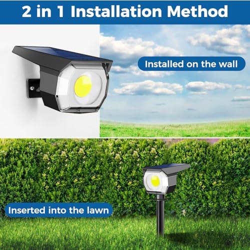 8 Pack Solar Spot Lights Outdoor Waterproof, Landscape Spotlights, alternate view 4