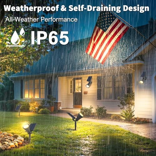 8 Pack Solar Spot Lights Outdoor Waterproof with Focus Beam, alternate view 6