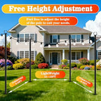 8 Pack String Light Poles, Outdoor String Light Pole 10 ft Forked Metal Light Pole with Adjustable Outdoor Light, alternate