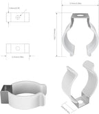 (8-Pack) T8 U Clips Holder Bracket for 8FT LED Light Bulbs, LED Fluorescent Tube Replacement Mounting, alternate view 2