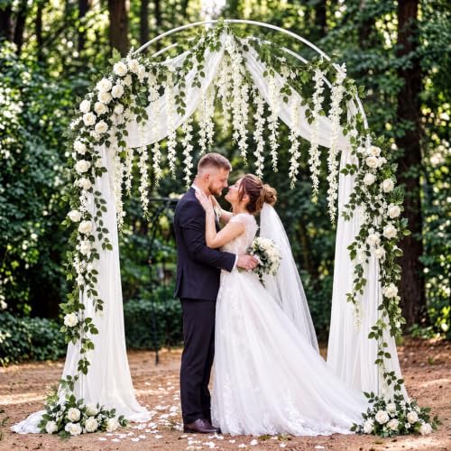 8 Pack Wedding Arch Flowers Kit, Wisteria Rose Vine Garland, alternate view 5