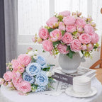 8 Packs Peonies Artificial Flowers, Light Pink Silk Artificial Peonies in Light Pink, alternate view 2