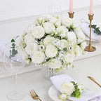 8 Packs Peonies Artificial Flowers, White Silk Flowers Artificial Peonies in White, alternate view 2