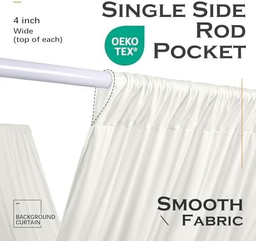8 Panels 5ftx30ft Ivory Ceiling Drapes for Wedding Parties, alternate view 7