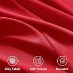 8 Panels 5x12ft Red Backdrop Curtains for Wedding Parties, Wrinkle Free Polyester 12 ft Long Photo Backdrop, alternate view 4