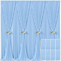 8 Panels Baby Blue Backdrop Curtain for Baby Shower Parties Wrinkle Free Light Blue Curtains Backdrop Drapes